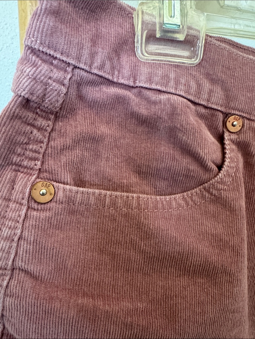 NWOT GAP Mauve Pink Corduroy Jean Shorts cut off look - Picture 5 of 10